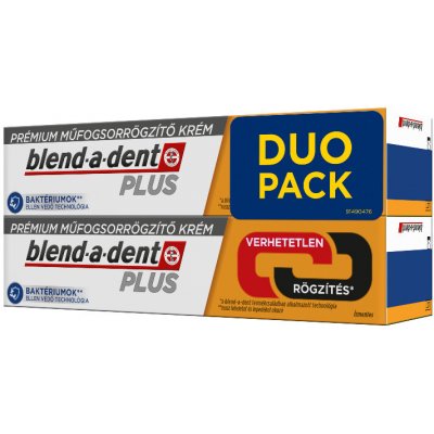 Blend-a-dent Plus lepící krém na zubní náhrady DUO 2 x 40 g