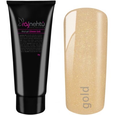 Ráj nehtů Akrylgel v tubě Glimmer Gold 30 g – Zboží Dáma