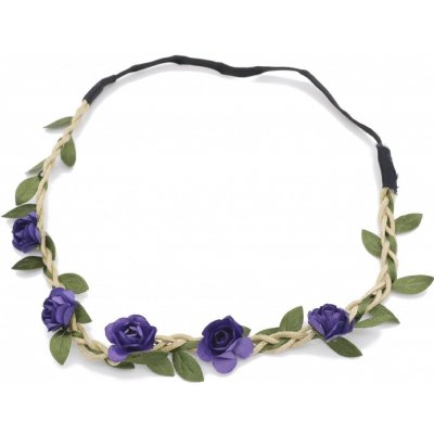 RAVEON Květinová čelenka do vlasů - Růže | Tmavě modrá – Sleviste.cz
