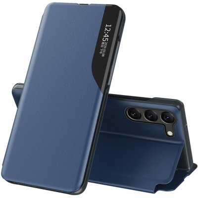 Pouzdro Hurtel View z eco kůže na Samsung Galaxy S23 Plus - modré
