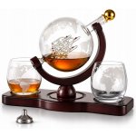 SADA GLOBUS NA WHISKY KARAFA SKLENICE DÁVKOVAČ DÁREK K NAROZENINÁM SVÁTKU – Hledejceny.cz
