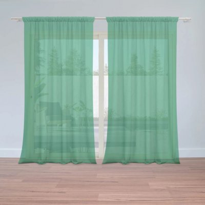 Sablio Záclony Bledě zelená: 2ks 150x250cm – Hledejceny.cz