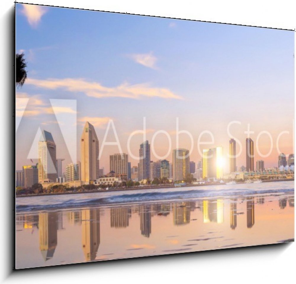 WEBLUX Obraz 1D - 100 x 70 cm - Downtown San Diego skyline in California,  USA Panorama centra San Diega v Kalifornii, USA | Srovnanicen.cz