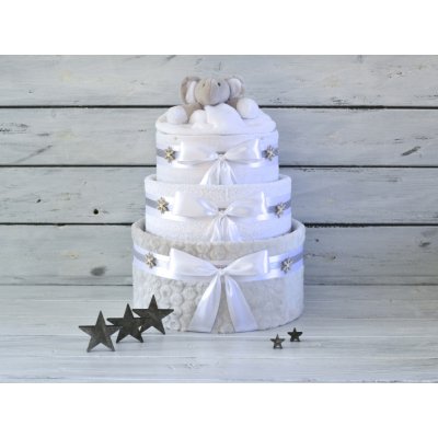 dortNEdort Třípatrový vánoční plenkový dort se sloníkem Pro chlapečka – Zbozi.Blesk.cz