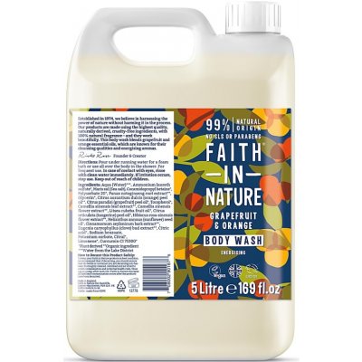 Faith in nature přírodní sprchový gel a pěna do koupele BIO Grapefruit & Pomeranč 5 l – Zbozi.Blesk.cz