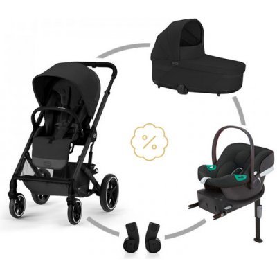 Cybex SET BALIOS S LUX + korba + adaptéry + autosedačka + základna MOON BLACK 2024 – Zbozi.Blesk.cz