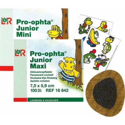 Pro-ophta Dětské okluzory Junior Mini a Maxi 100 ks Junior Maxi 7,0 x 5,9 cm – Hledejceny.cz