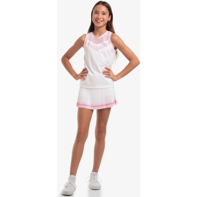 LuckyInLove Jr polo Retro Deco Tie Back bílé – Zboží Dáma