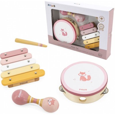 Viga Toys sada hudebních nástrojů PolarB růžová – Zboží Dáma