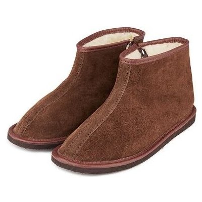 Vlnka kotníkové kožené bačkory s Merino vlnou na zip – Hledejceny.cz