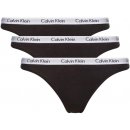 Calvin Klein 3 PACK tanga QD3587E001 černá