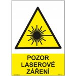 DUKO POZOR LASEROVÉ ZÁŘENÍ Formát: 148 x 210 mm, Materiál: samolepící vinylová fólie – Hledejceny.cz