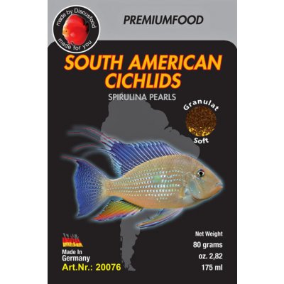 Discusfood South American cichlid spirulina pearls 80 g, 175 ml