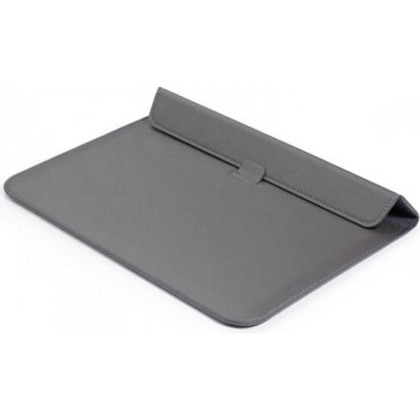 brašna či batoh pro notebook SES 2v1 Pouzdro s magnetem a stojánkem z ekokůže pro Apple MacBook Air 15,3" (2023, M2) - šedé 12856