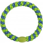 KKNEKKI Gumička do vlasů Kknekki Stripe Lime Green Ocean Glitter, zelená barva, textil – Zboží Mobilmania
