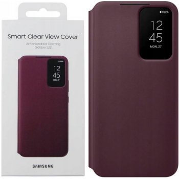 Samsung Clear View Cover Galaxy S22 Burgundy EF-ZS901CEEGEE