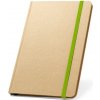 Poznámkový blok MAGRITTE Zápisník A5 s linkovanými listy z recyklovaného papíru Světle zelená
