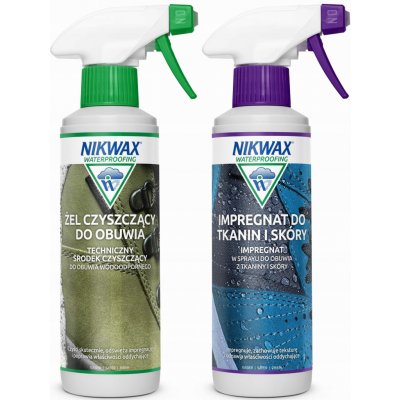 Nikwax Footwear Cleaning Gel a Fabric Leather Proof 300 + 300 ml – Zboží Dáma