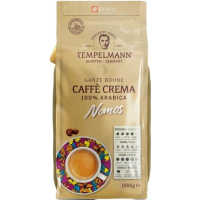 Tempelmann Nomos Caffe Crema zrnková 1 kg – Hledejceny.cz