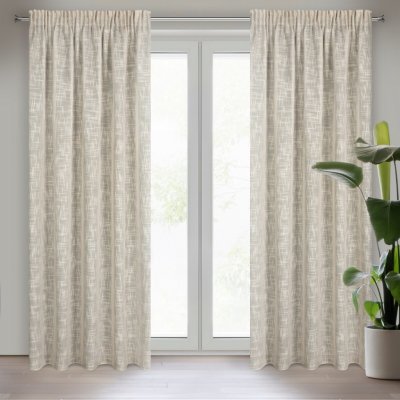 EUROFIRANY ZÁVĚS NA PÁSCE RUBI 140X270 CM BÉŽOVÁ – Sleviste.cz