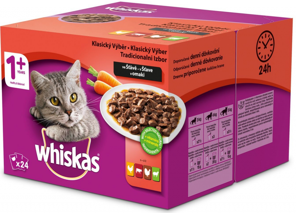 Whiskas klas.vyber ve stave BONUS 24 x 100 g