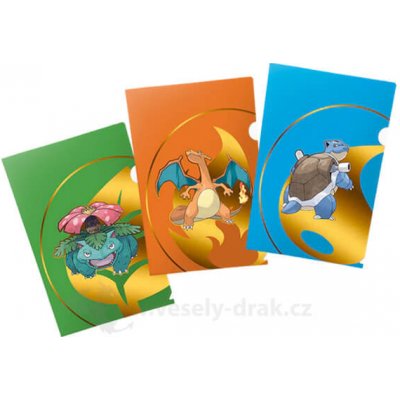 Pokémon TCG Charizard, Blastoise, Venusaur A4 desky 3 ks – Zboží Mobilmania