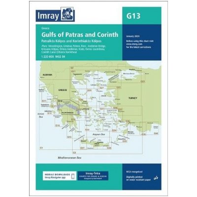 G13 Gulfs of Patras and Corinth, Patraikos Kolpos and Korinthiakos Kolpos Imray, Laurie, Norie & Wilson Ltd