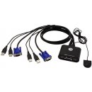 Aten CS-22U Datový přepínač 2-port KVM USB mini, 1m kabely, DO