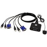 Aten CS-22U Datový přepínač 2-port KVM USB mini, 1m kabely, DO – Sleviste.cz