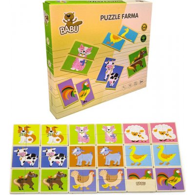 Babu Puzzle Pexeso zvířátka z farmy – Hledejceny.cz