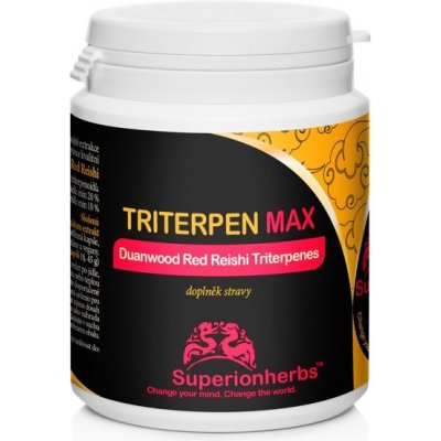 Superionherbs Triterpen Max extrakt z Duanwood Red Reishi 20 % triterpenů 90 tobolek – Hledejceny.cz
