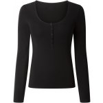 Esmara dámské vroubkované triko s dlouhými rukávy černá – Hledejceny.cz