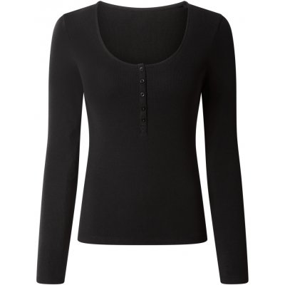 Esmara dámské vroubkované triko s dlouhými rukávy černá – Hledejceny.cz