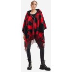 Desigual dámské kostkované pončo Checkys Arenal/Zipper černo-červené – Hledejceny.cz
