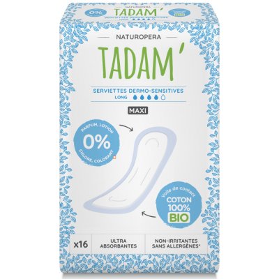Tadam Dámské vložky z BIO bavlny Maxi Super 16 ks – Sleviste.cz