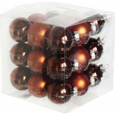 KLIA Koule sklo 2,5cm 27ks hnědá – Zboží Dáma