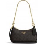 Coach kabelka Teri Mini crossbody Bag In Signature Canvas Gold Walnut Black – Zboží Mobilmania
