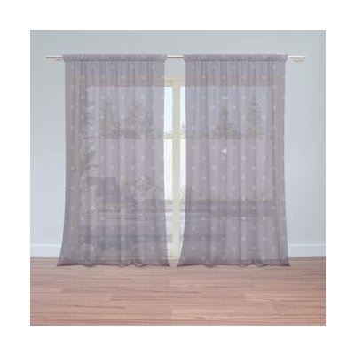Sablio Záclony Bílé čtverce: 2ks 150x250cm – Hledejceny.cz