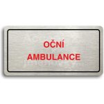 ACCEPT Piktogram OČNÍ AMBULANCE - stříbrná tabulka - barevný tisk – Hledejceny.cz
