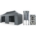 TENTino BIG HEXAGON Nůžkový párty stan 4x6 m /6 noh 17A - ANTRACIT – Hledejceny.cz