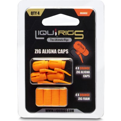 Liquirigs Koncová Montáž Zig Aligna Caps s plovoucí pěnou oranžová 4 ks – Zboží Mobilmania