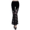 Dámské klasické kalhoty Devil Fashion Gothic flared trousers with side ties