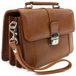 Pánská kožená etue se sklápěcím registrem 611-2415A-05 Světle hnědá – Zboží Dáma