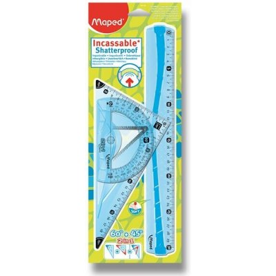 Maped 897120 sada pravítek Unbreakable 3 dílná modrá – Zboží Živě