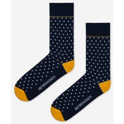 BeWooden ponožky s puntíky Coloo Socks Tmavě modré – Zboží Mobilmania