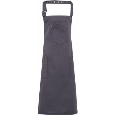 Premier Workwear Bavlněná dlouhá chino zástěra za krk PR132 Steel Pantone 6545 72x86cm – Hledejceny.cz