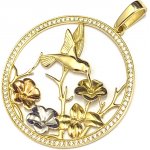 Zlatnictví Zlatíčko Zlatý přívěsek kolibřík 010.00003 – Zboží Mobilmania