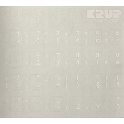 Přelepky Logo na klávesnice, bílé, cena za 1 ks, česko-slovenské – Zboží Živě