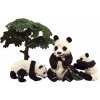 Figurka Teddies Zvířátka safari Zoo 3 ks pandy + 1 strom