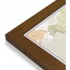 Nástěnné mapy Maps International Svět - nástěnná politická mapa 119 x 84 cm Varianta: mapa v dřevěném rámu, Provedení: Pegi tmavý ořech